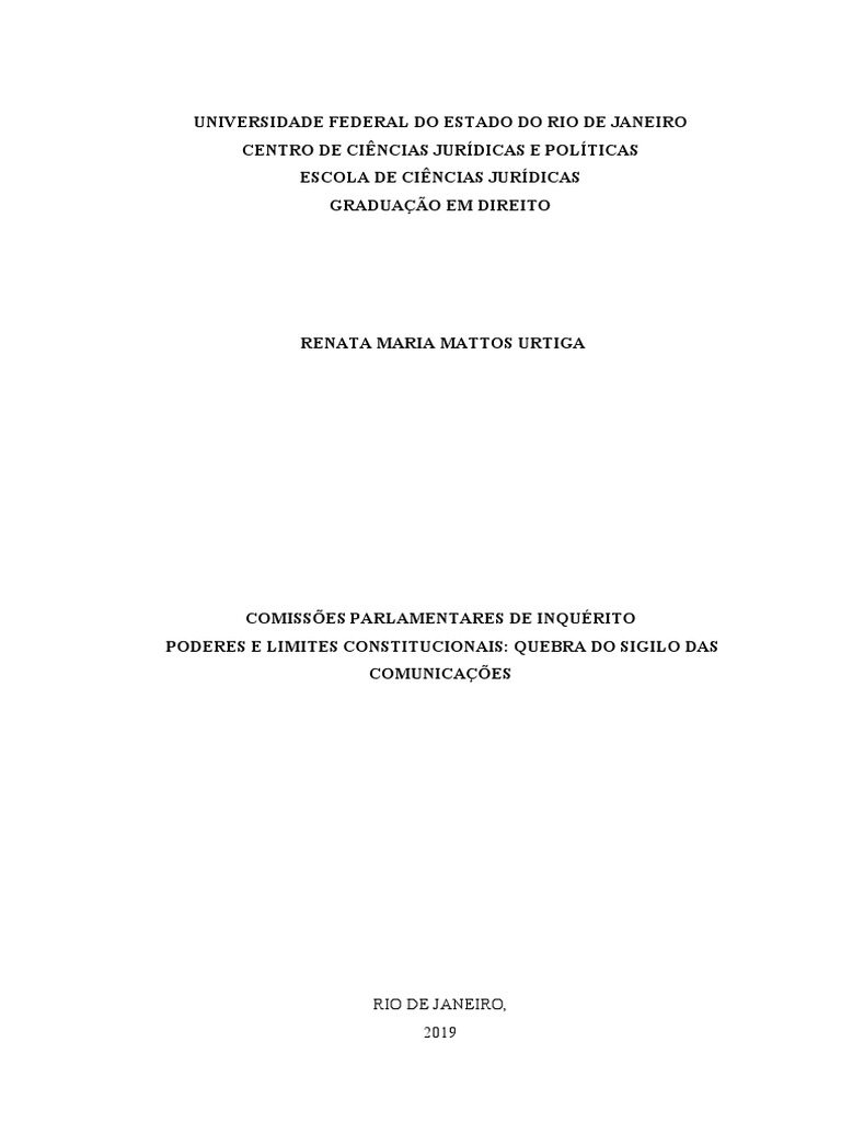Poderes das CPIs e Quebra de Sigilo | PDF | Jurisdição | Constituição