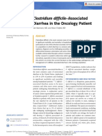 Clostridium Difficile-Associated Diarrhea in The Oncology Patient
