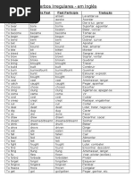 Tabela de Verbos Irregulares em Inglês - Lista Completa - Wizard | PDF