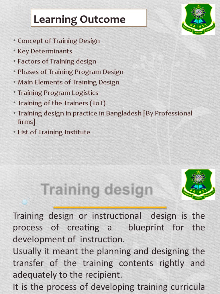 Training DesignChapter 4 | PDF | Learning | Curriculum