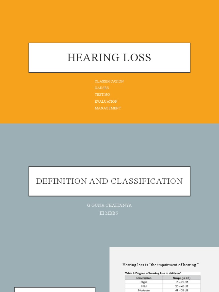 Hearing Loss | PDF | Hearing | Ear