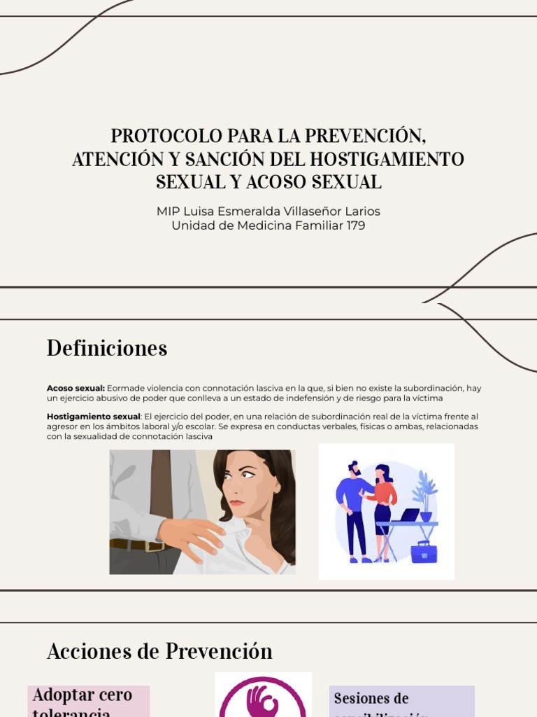 Protocolo de Prevención del Acoso Sexual | PDF | Acoso sexual | Acoso