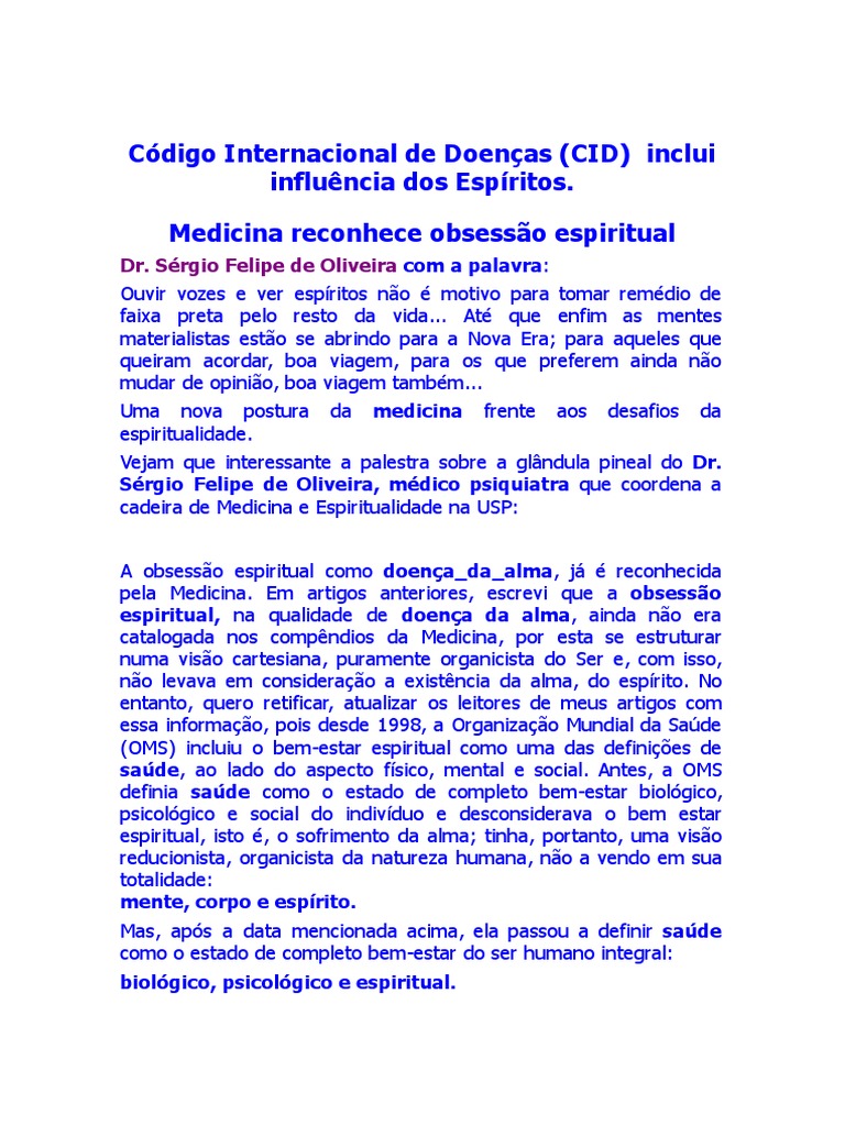 Obsessão Espiritual e Glândula Pineal | PDF | Distúrbio mental ...