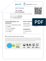 Certificado Turismo: Villa Carlos Paz, Córdoba Del 24/02/2022 Al 01/03/2022