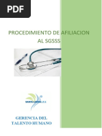 Procedimiento de Afiliacion Al SGSSS