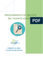 Procedimiento de Archivo de Talento Humano