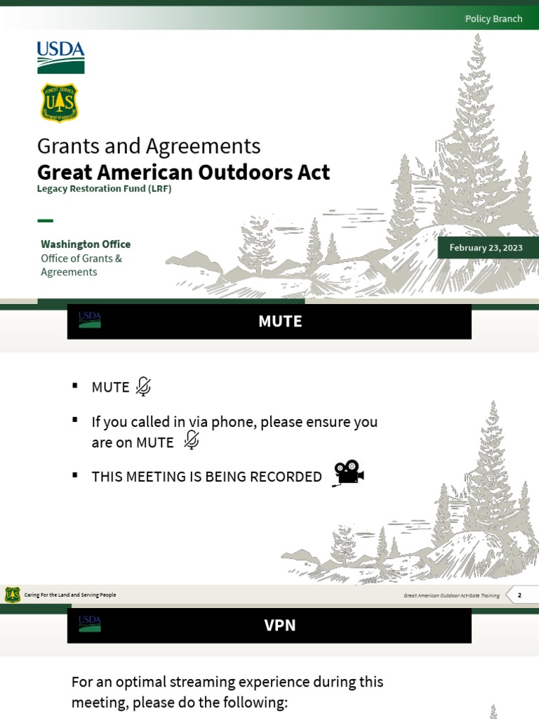 Great American Outdoors Act-Legacy Restoration Fund-GATE Training ...