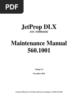 JetProp DLX Maintenance Manual Update | PDF | Federal Aviation