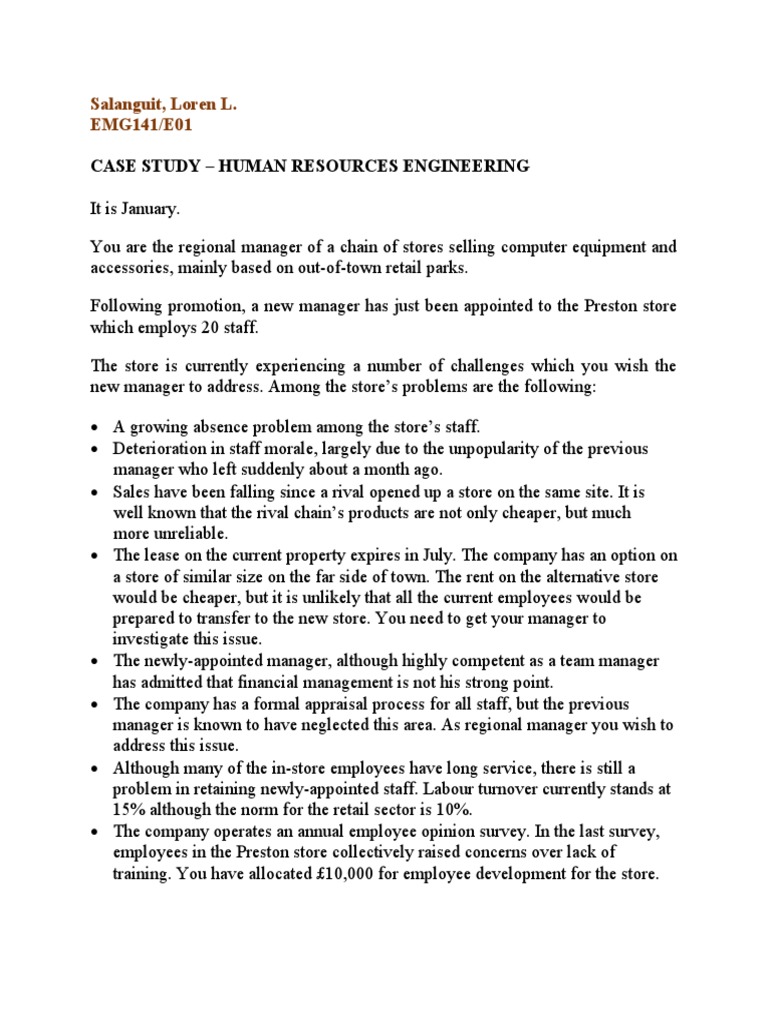 Case Study Performance Appraisal Pdf Employment Economies
