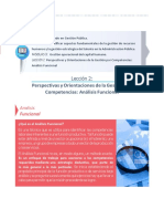 Lección 2 - Perspectivas y Orientaciones de La Gestión Por Competencias - Análisis Funcional