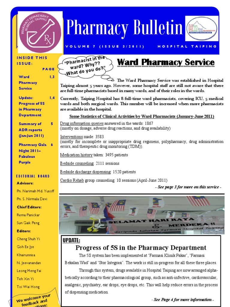 Pharmacy Bulletin Aug11 Pharmacy Medical Prescription