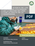 Reporte Acerca de Los Pesticidas Utilizados en La Región de Lima Con La Fruta de La Mandarina