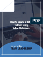 How To Create A Better Culture Using Value Statements