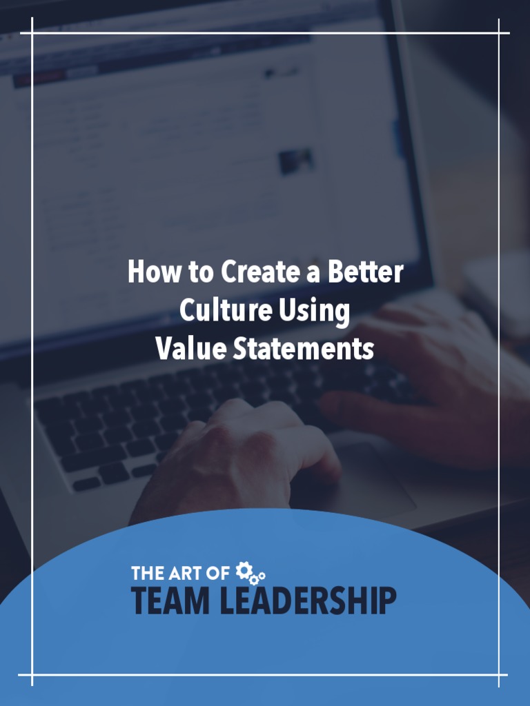 How to create a better culture using value statements download free