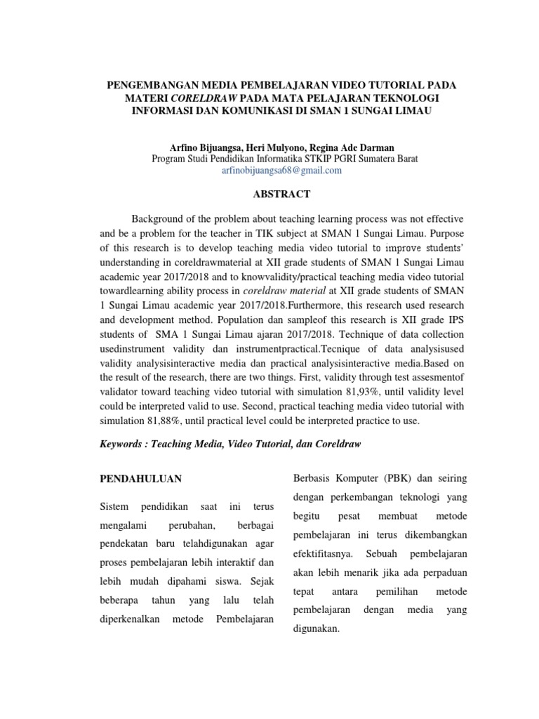 Skill Tutorial Creation untuk Kreator Edukasi alat dan media pembelajaran