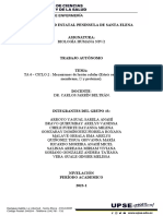 TA 6 - CICLO 2. Mecanismos de Lesión Celular (Estrés Oxidativo, Daño de Membrana, ? y Proteínas) .