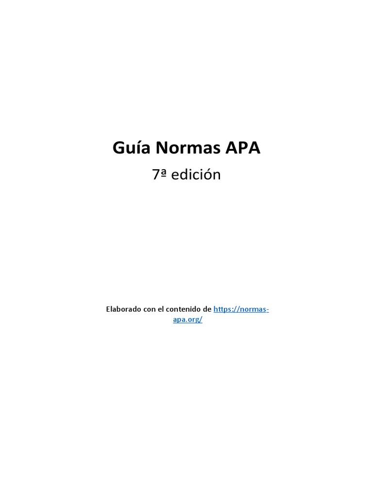 Guia-Normas-APA-7ma-edicion WORD LITO | PDF | Estilo apa | Sumario ...