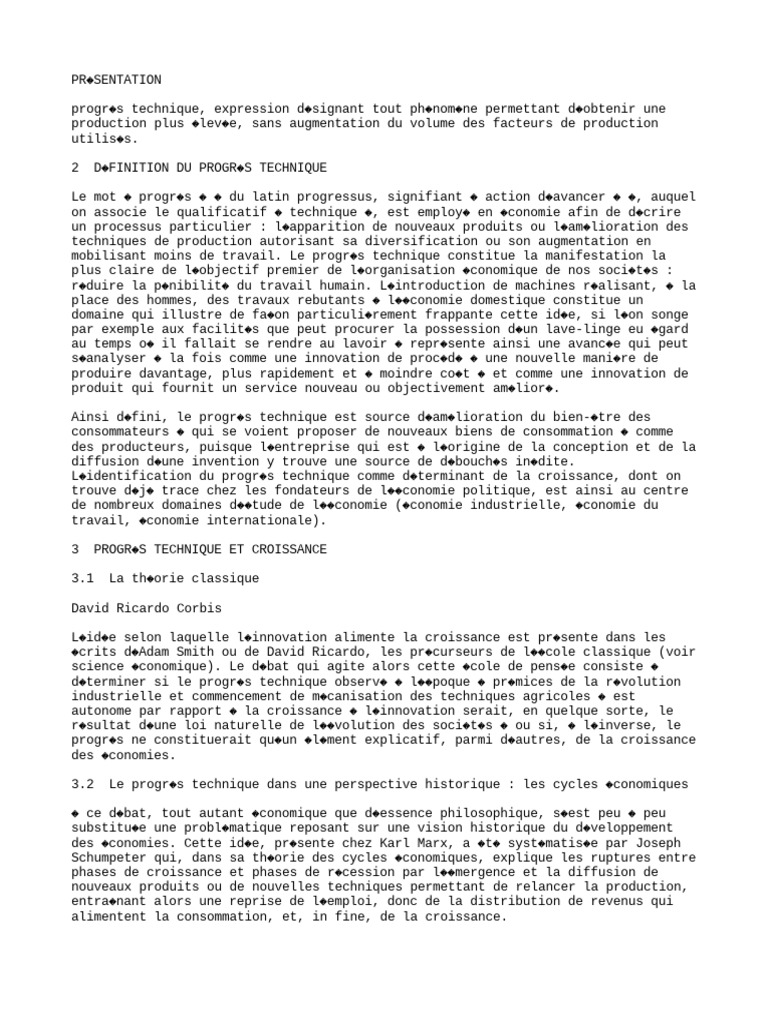Définition et enjeux du progrès technique | PDF | Innovation | Économie