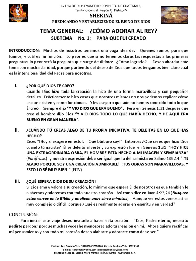 ¿PARA QUÉ FUI CREADO? | PDF | Salmos | Dios