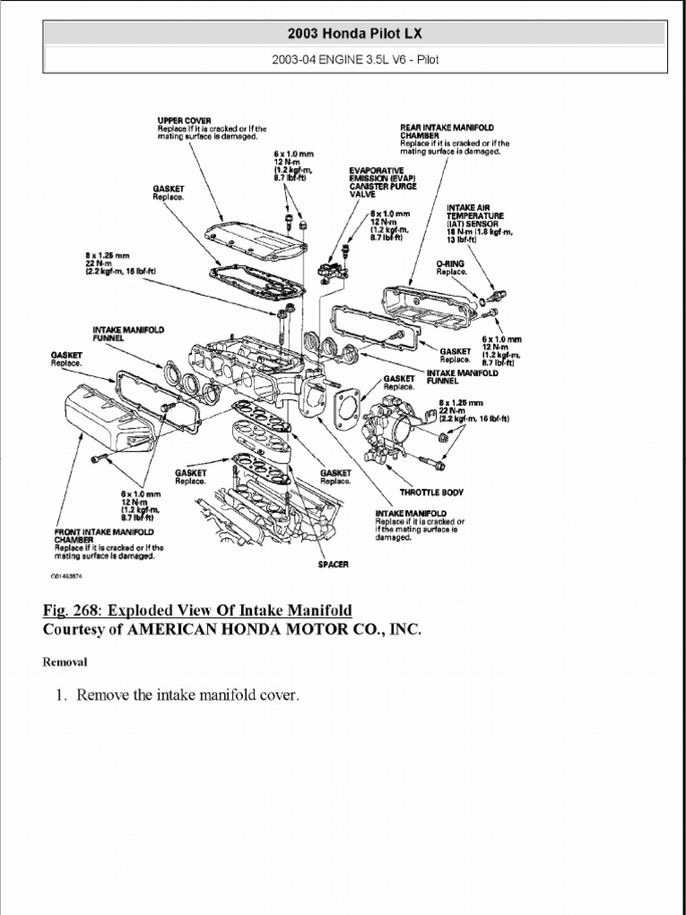 20032004 Intake Manifold Exploded View PDF