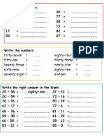 TALLER NUMBERS 4°