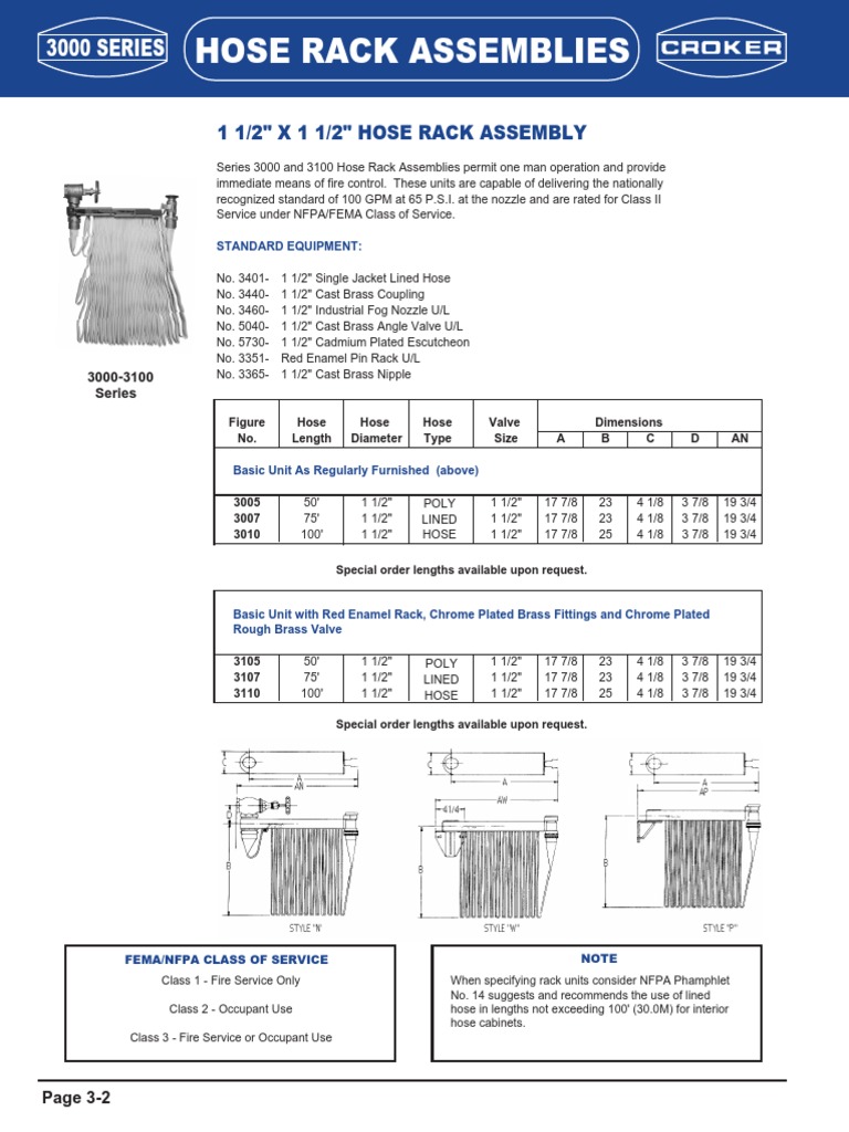 3000 Series Hose Rack Assemblies | PDF | Manufactured Goods | Equipment
