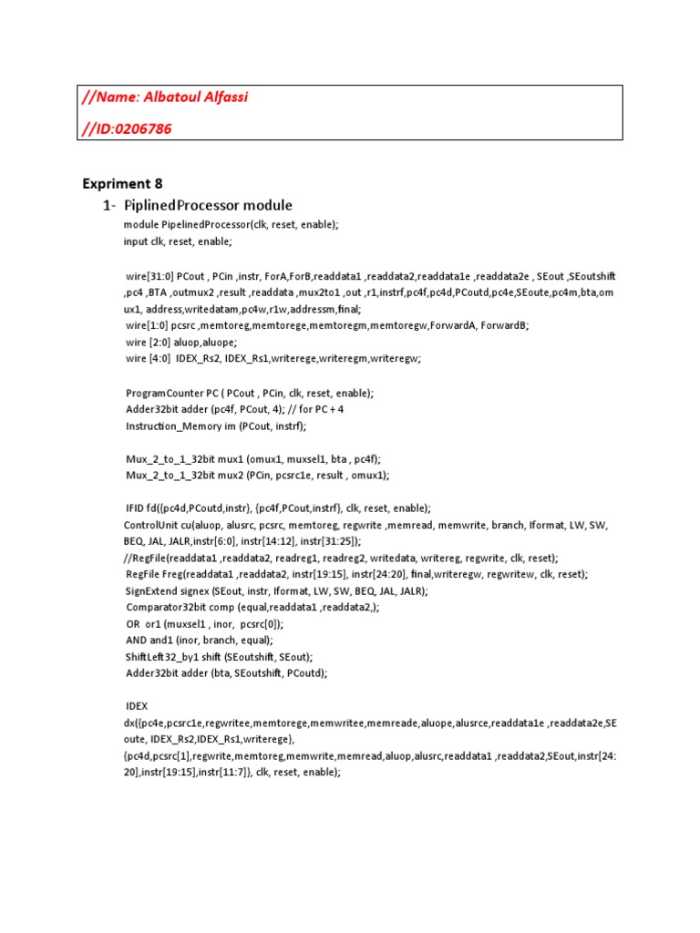 Exp 8 PDF Computer Architecture Electronic Circuits