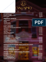 Gold Valentine's Day Food and Drink Menu (21 × 29.7 CM)