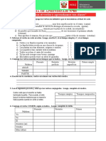 FICHA DE APRENDIZAJE Nº05 - 5TO GRADO Conjuguemos El Verbo y Aprendamos Sus Clases