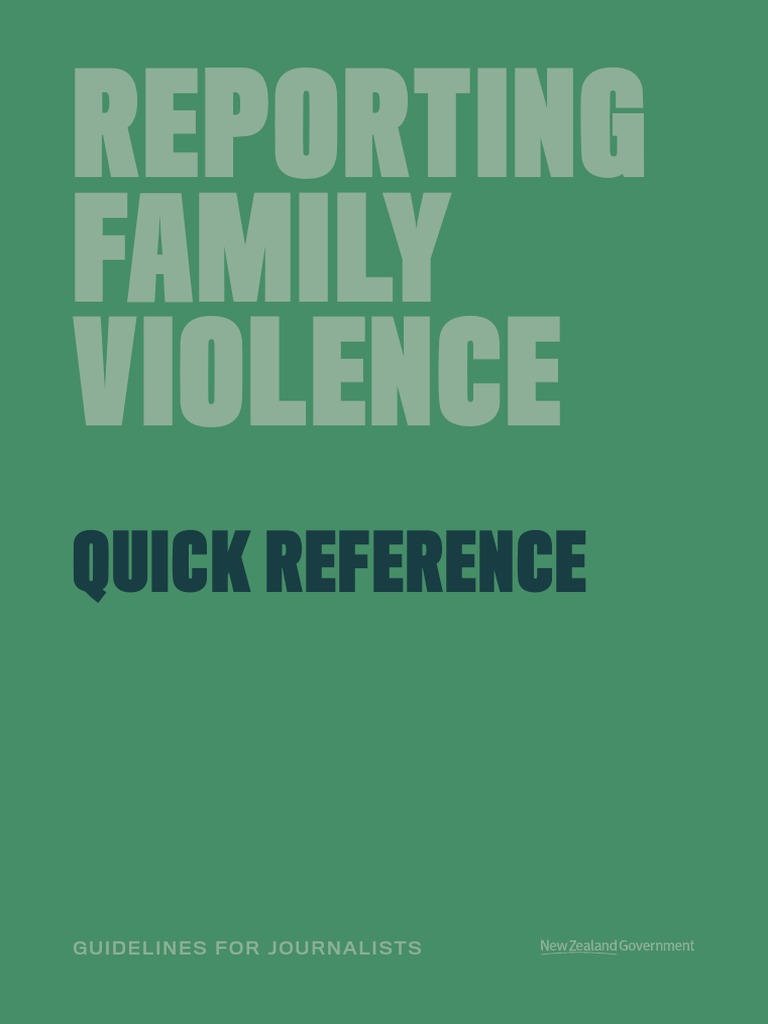 Reporting Family Violence Guidelines Cheat Sheet PDF Domestic Violence Violence