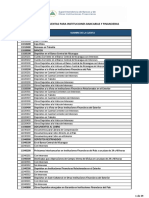 Catálogo de Cuentas para Instituciones Bancarias y Financieras
