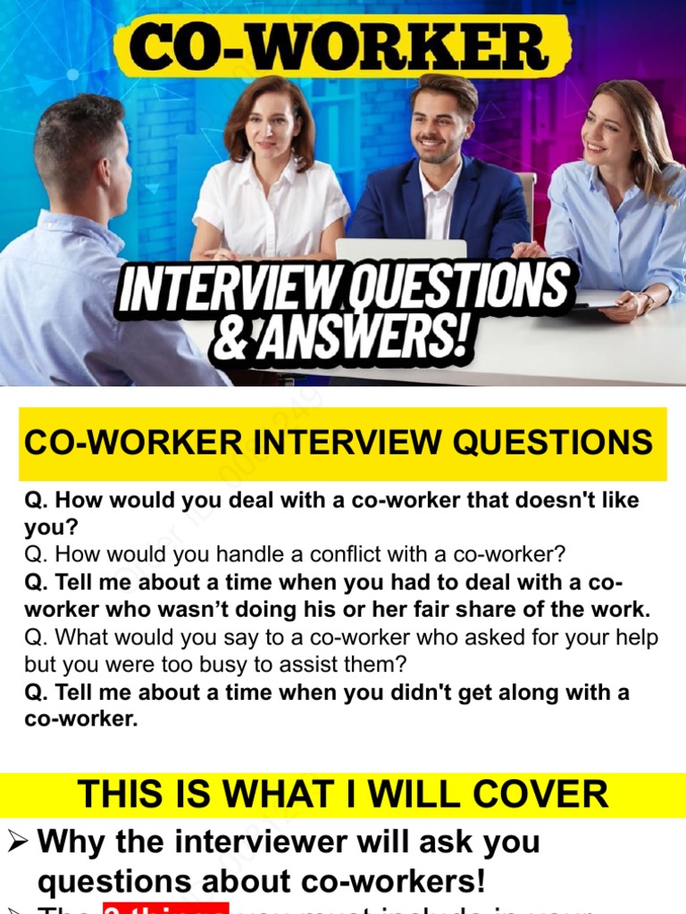 INTERVIEW QUESTIONS About CO-WORKERS! (Top-Scoring Answers Included ...