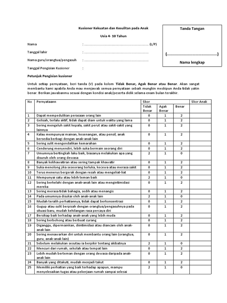 SDQ 4-10 | PDF