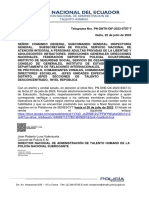 Telegrama Nro. PN-DNTH-DIF-2023-0797-T Sistema Sipne X Cohorte