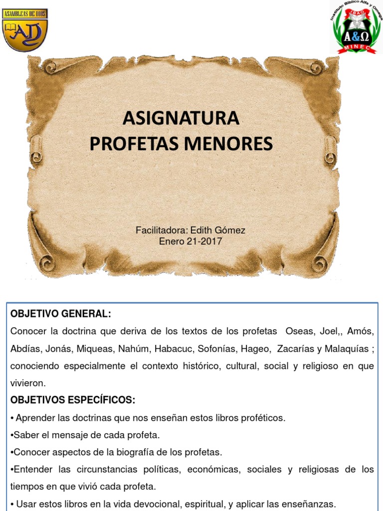 Estudio de los Profetas Menores | PDF | Libros de reyes | Libros de la ...