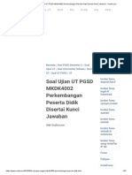 Soal Ujian UT PGSD MKDK4002 Perkembangan Peserta Didik Disertai Kunci Jawaban