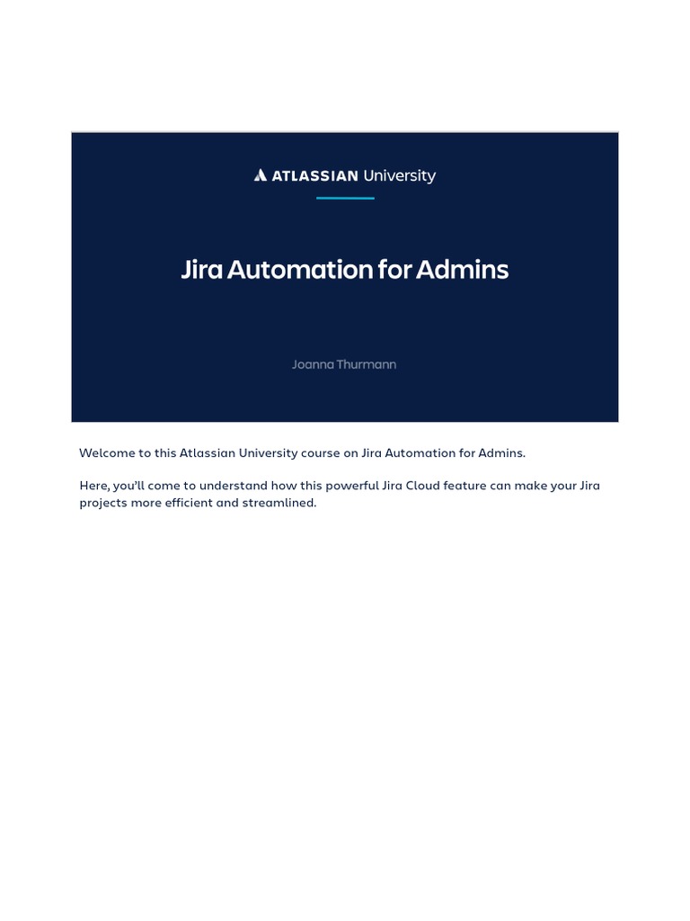 Automation Jira Pdf Cloud Computing Automation