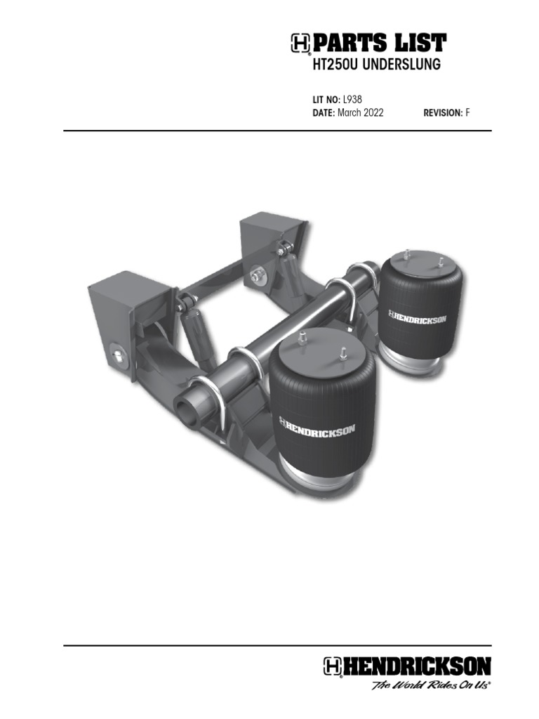 Hendrickson Suspension L938 PDF Manufactured Goods Vehicles