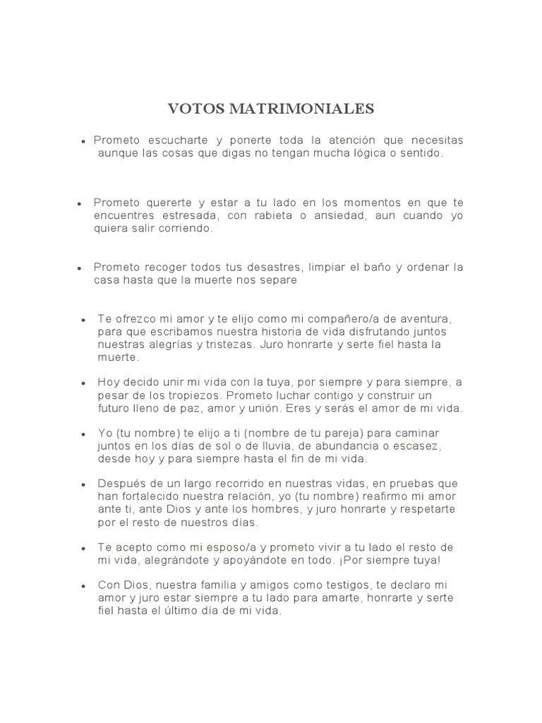Votos Matrimoniales | PDF | Poesía, image size:768x1024