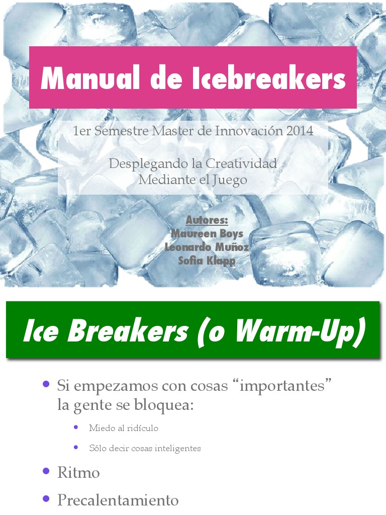 Manual de Icebreakers PDF Creatividad