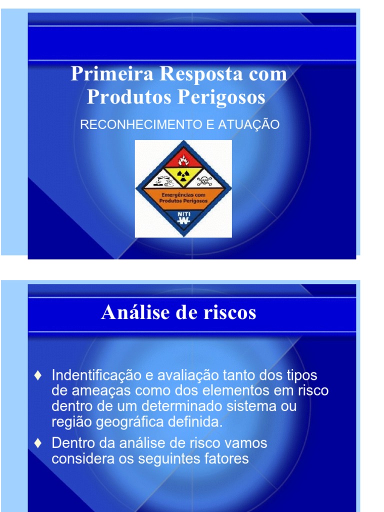 AULA Produtos Perigosos | PDF | Combustão | Química