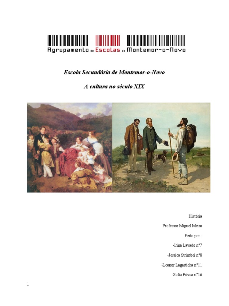 Cultura do Século XIX: Arte e Literatura | PDF | Realismo (artes ...