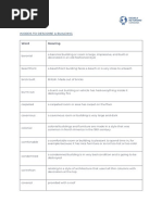 Tourism Adjectives List