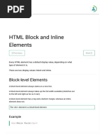 HTML Block and Inline Elements