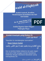 Kaidah Asasiyah Kesulitan Mendatangkan Kemudahan - Abdul Helim