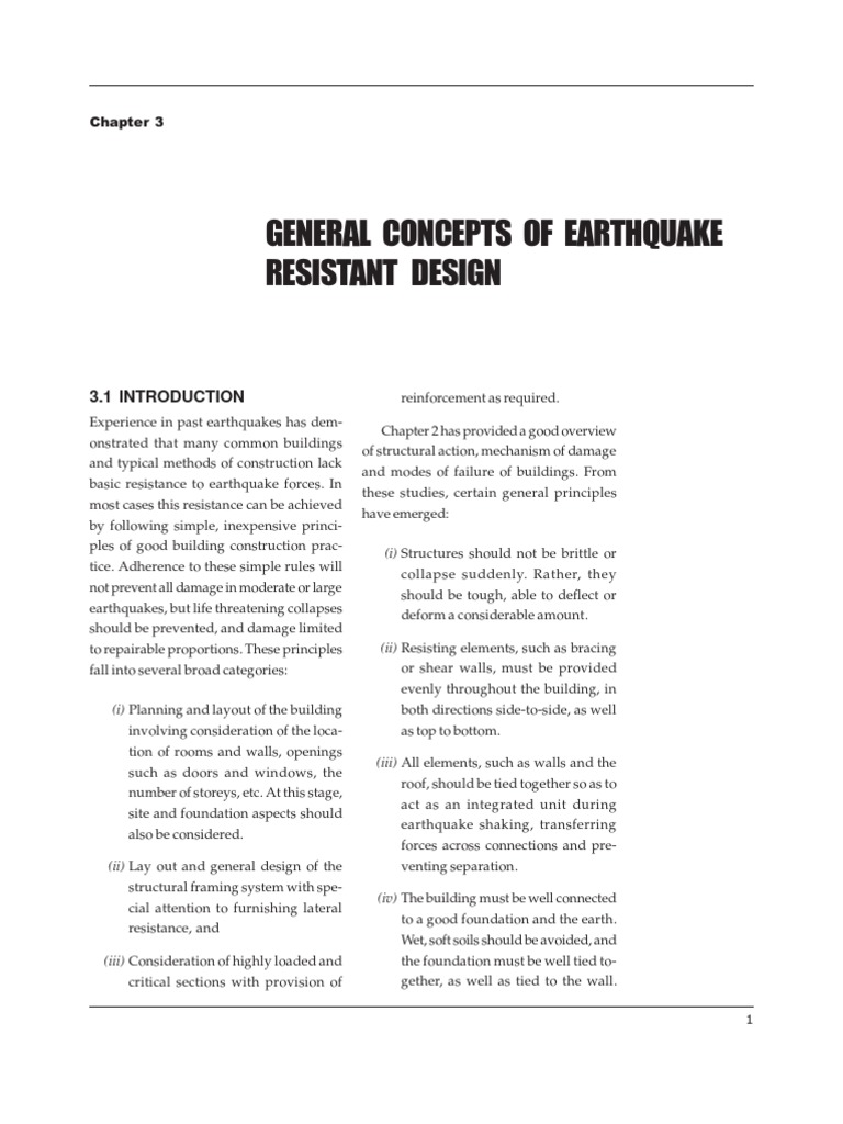 Earthquake Resistant Design