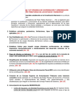 Aspectos Resaltantes de La Ley Orgánica de Coordinación