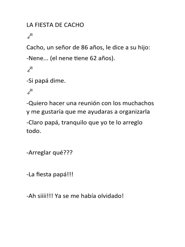La Fiesta de Cacho: Un Anfitrión Olvidadizo | PDF | Cocina, comidas y ...