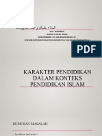 Tugas Hadi Rohman Karakter Pendidikan Dalam Konteks Pendidikan Islam