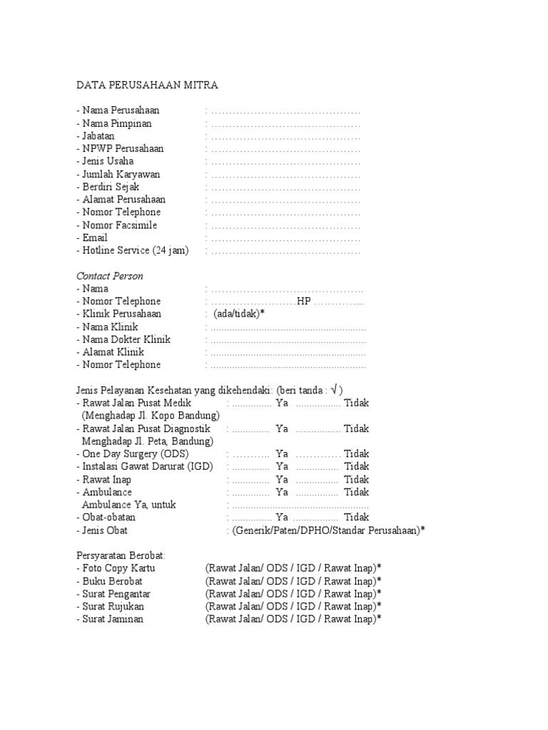 Form biodata perusahaan pdf karier perkembangan